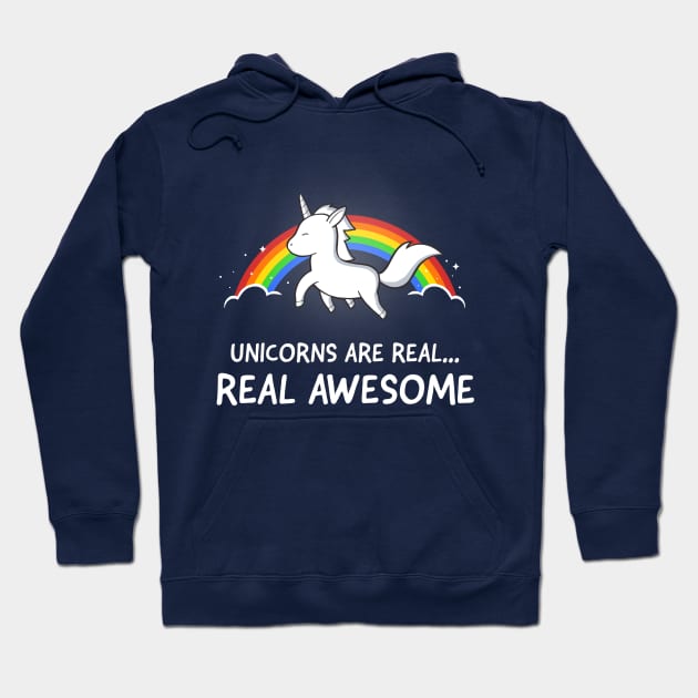 Unicorns are real awesome Hoodie by ormadraws